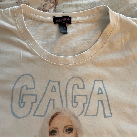 Sugarbird Limited Collection Gaga Oh La La RARE white cotton t-shirt, size 6 - Picture 7 of 12